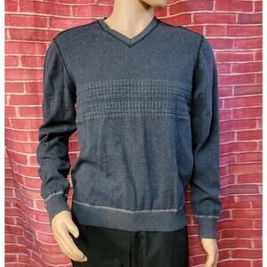 Agave GALLANT V-Neck Blue Men's T-shirt sweater Size M Long Sleeve NWT #WM1